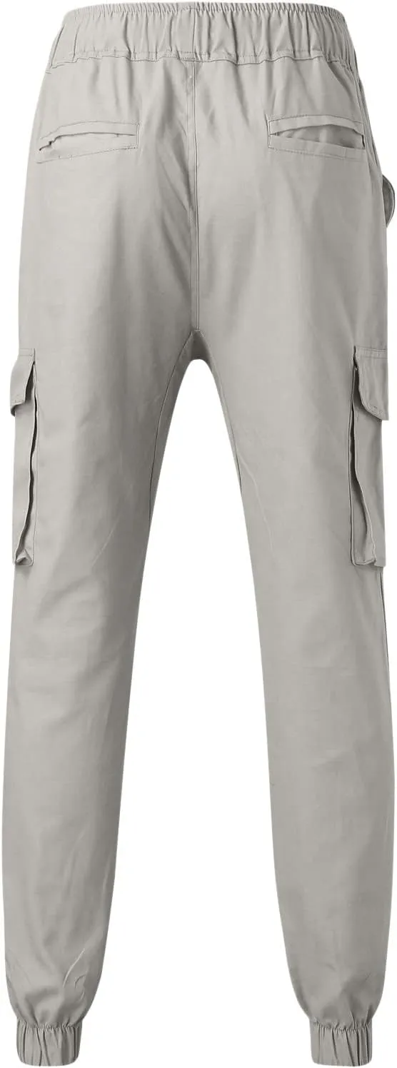 Mens Workout Cargo Sweatpants Cargo Pants Drawstring Waist Workout Outdoor Jogger Sweatpants Men Joggers Chino Cargo