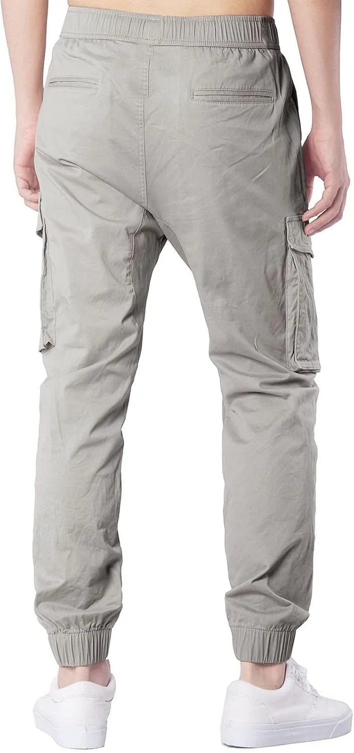 Mens Workout Cargo Sweatpants Cargo Pants Drawstring Waist Workout Outdoor Jogger Sweatpants Men Joggers Chino Cargo