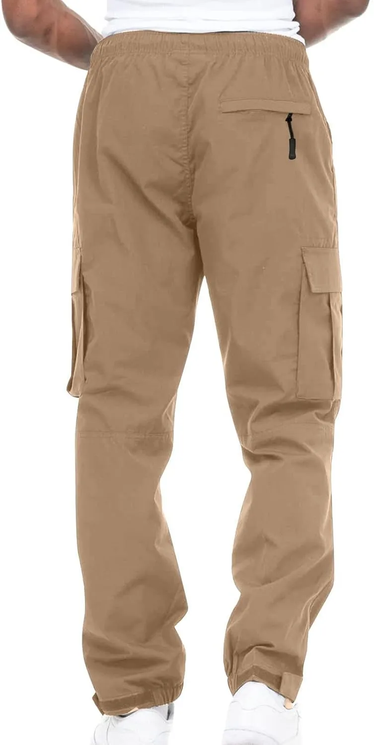 Mens Workout Cargo Sweatpants Pockets Lightweight Ripstop Cargo Work Pants Mens Wild Cargo Pants White Cargo Athletic