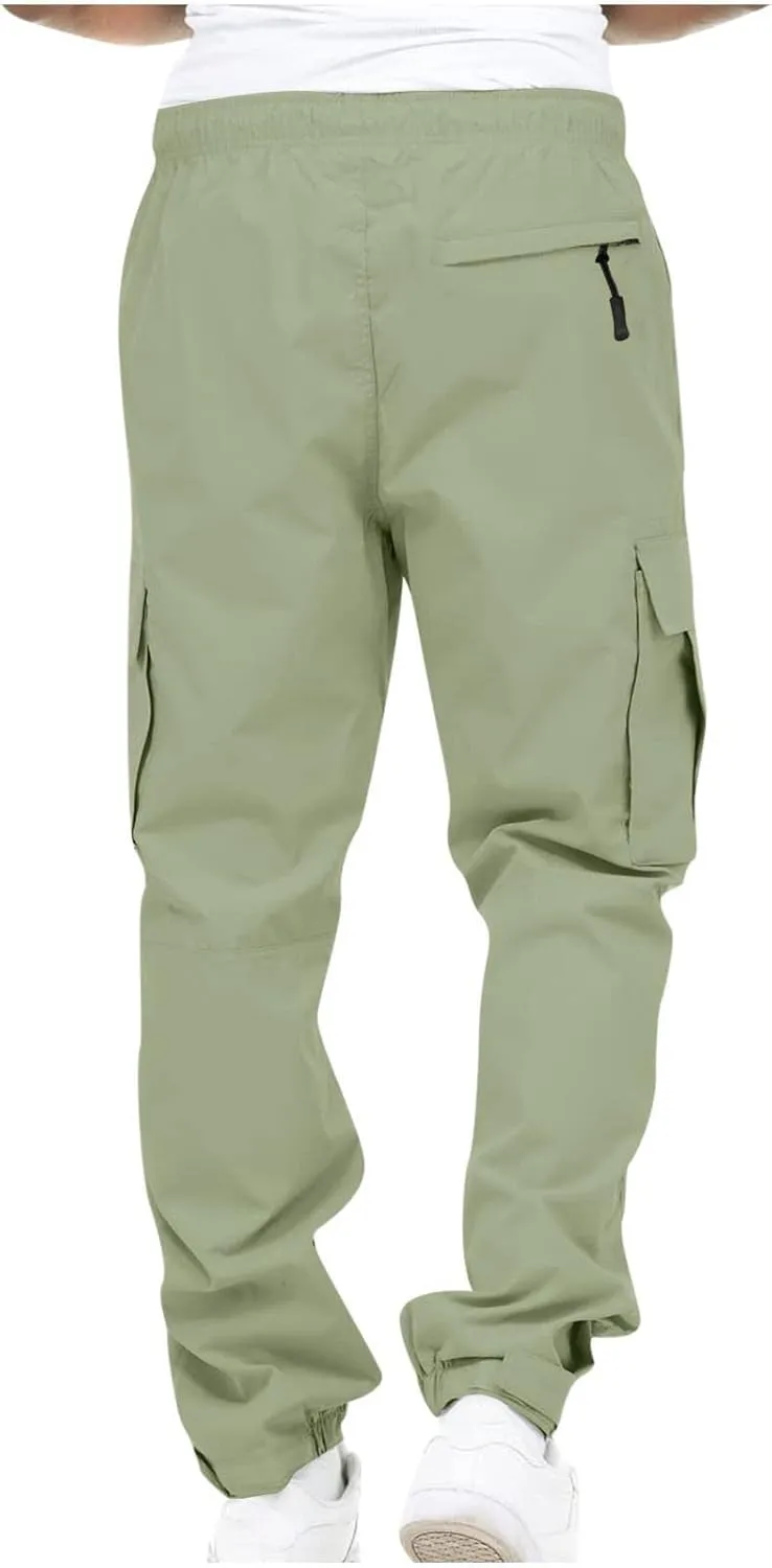 Mens Workout Cargo Sweatpants Pockets Lightweight Ripstop Cargo Work Pants Mens Wild Cargo Pants White Cargo Athletic