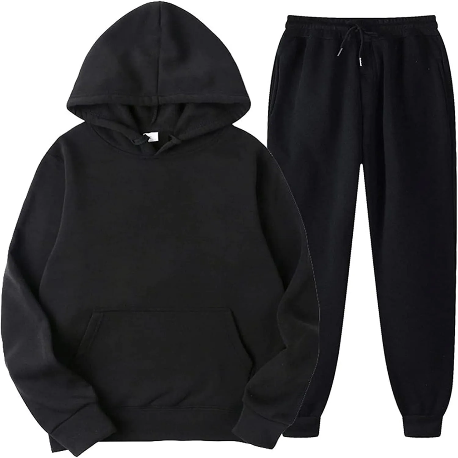 Men'sFashion Hoodies & Sweatshirts Hooded Sportswear Two Piece Long Sleeved Pullover Hoodie Sweatshirt Sweatpants Set