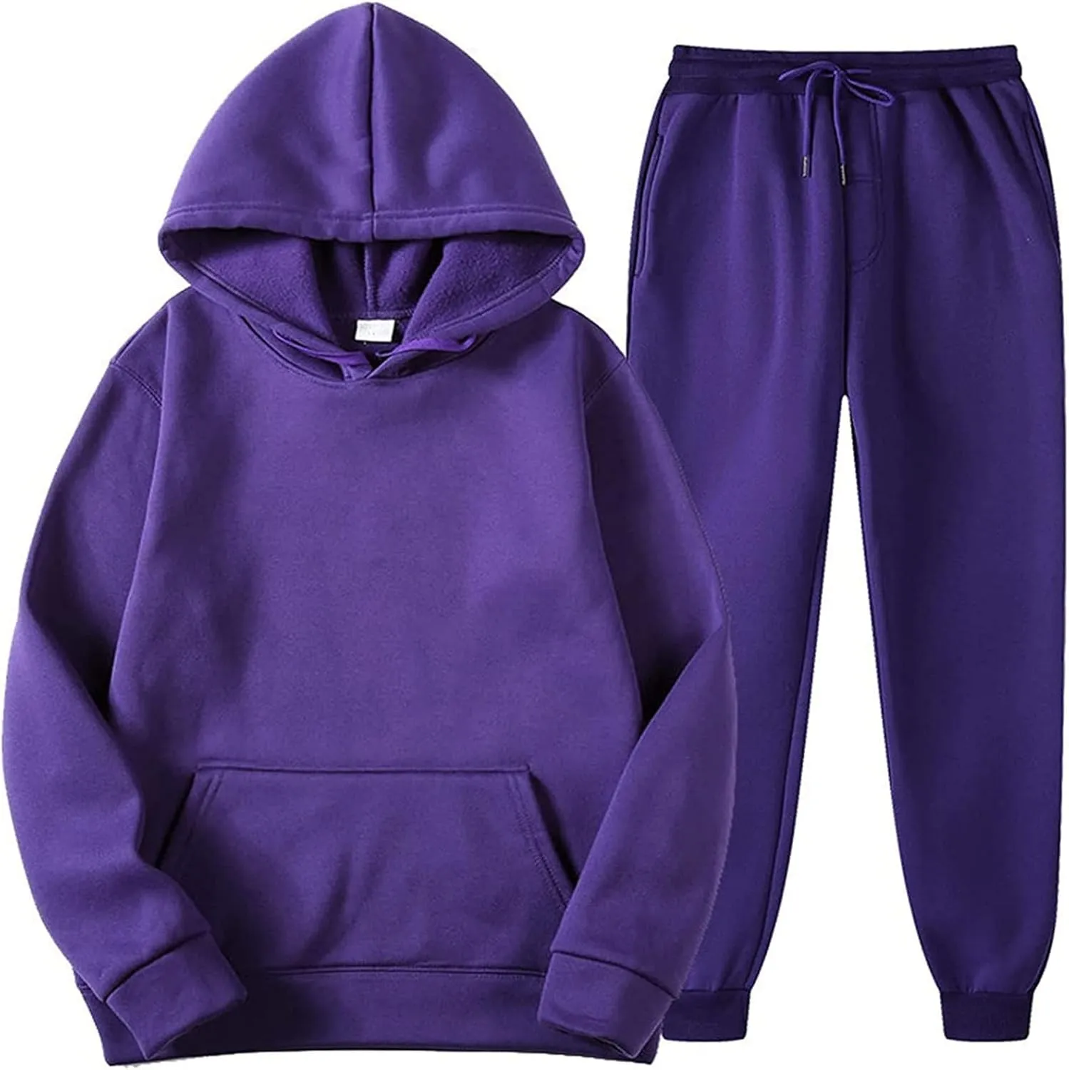 Men'sFashion Hoodies & Sweatshirts Hooded Sportswear Two Piece Long Sleeved Pullover Hoodie Sweatshirt Sweatpants Set