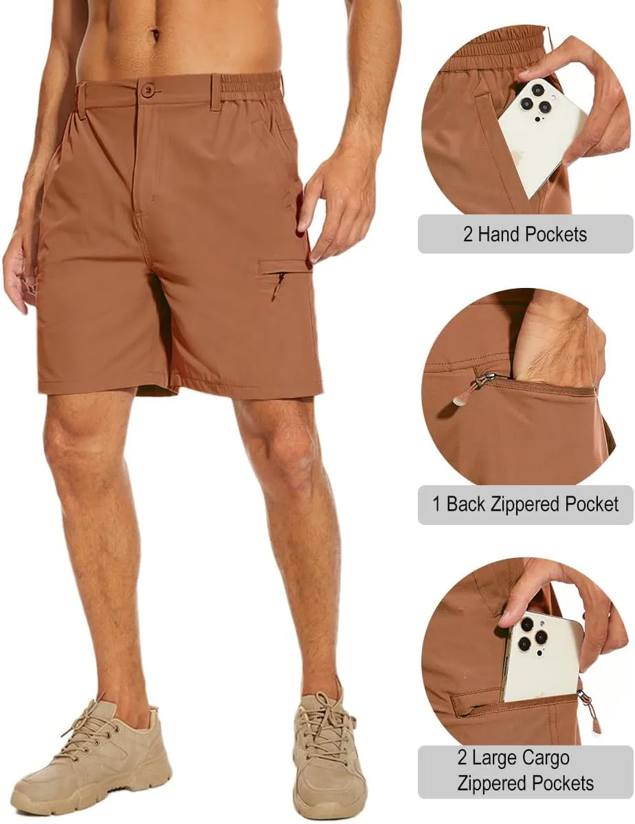 NATUVENIX Hiking Shorts Men, Quick-Dry Fishing Shorts for Men Lightweight Stretch Work Shorts Causal Travel