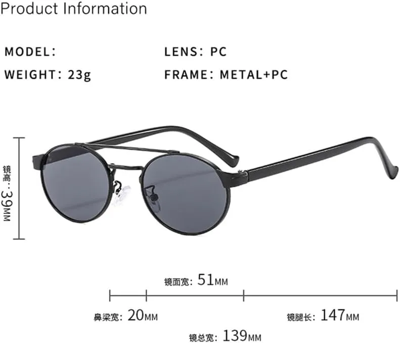 New 2025 small frame metal sunglasses uv400 male round sun glasses women and man metal vintage