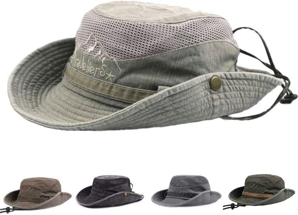 Outdoor Sun Hat Bucket Hats for Women Sun Protective Mesh Cap Quick-Dry UPF 50  Fishing Accessories