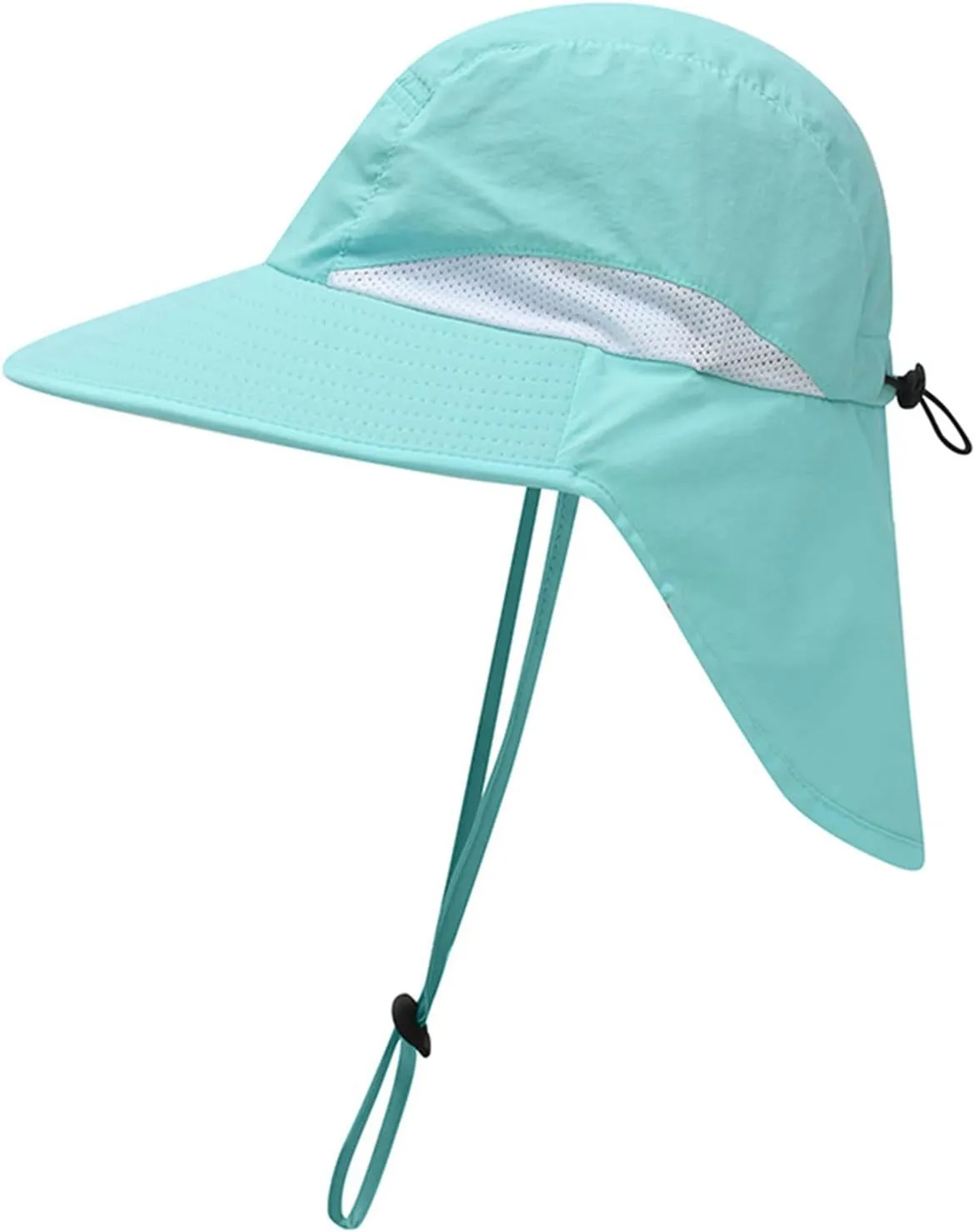 Outdoor Sun Hat for Men Women Wide Brim Sunscreen Fishing Hat with Neck Mesh Breathable Visors Cap