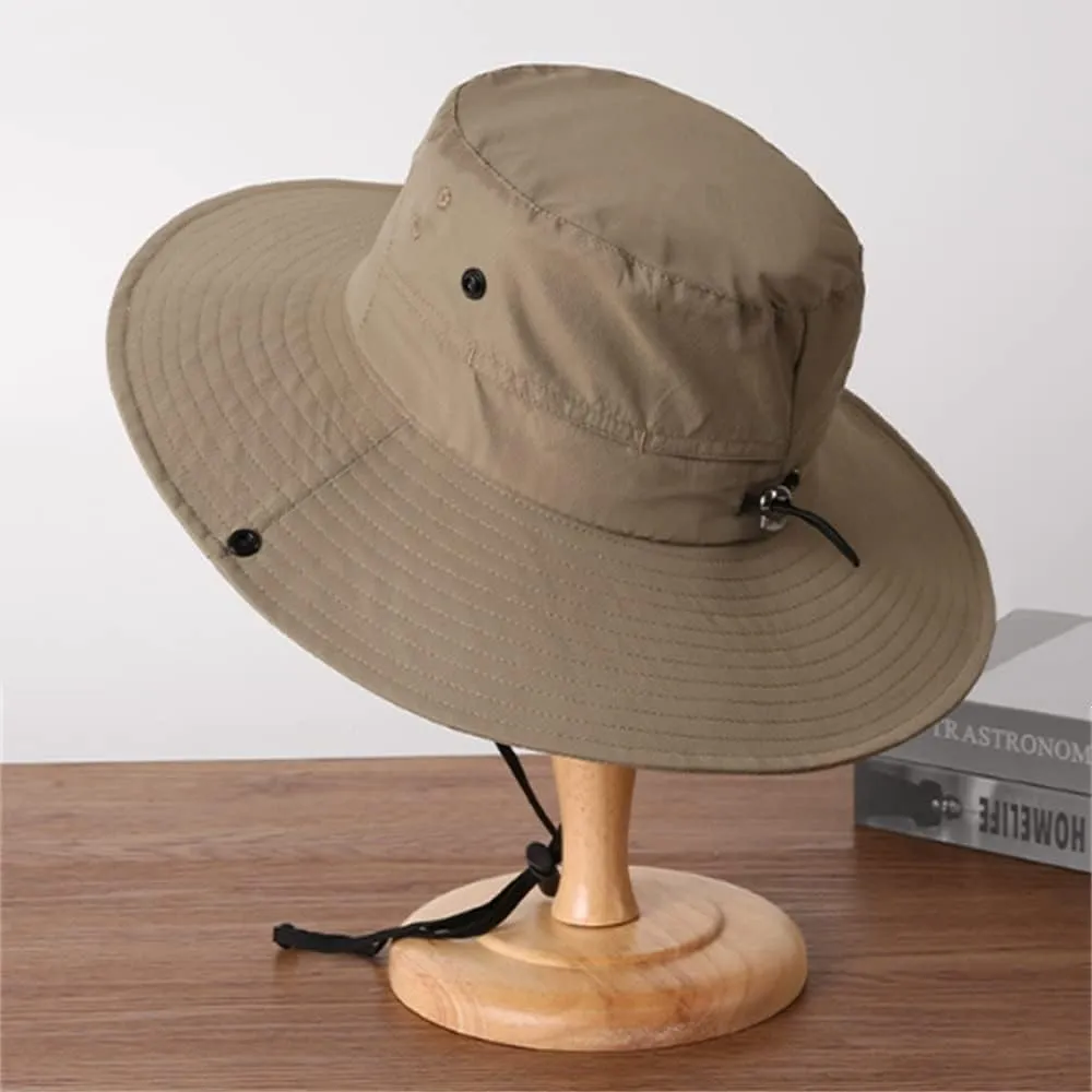 Outdoor Sun Hat Summer Outdoor Large Fisherman's Hat Foldable Hiking Hat Summer Beach(Colour 1)
