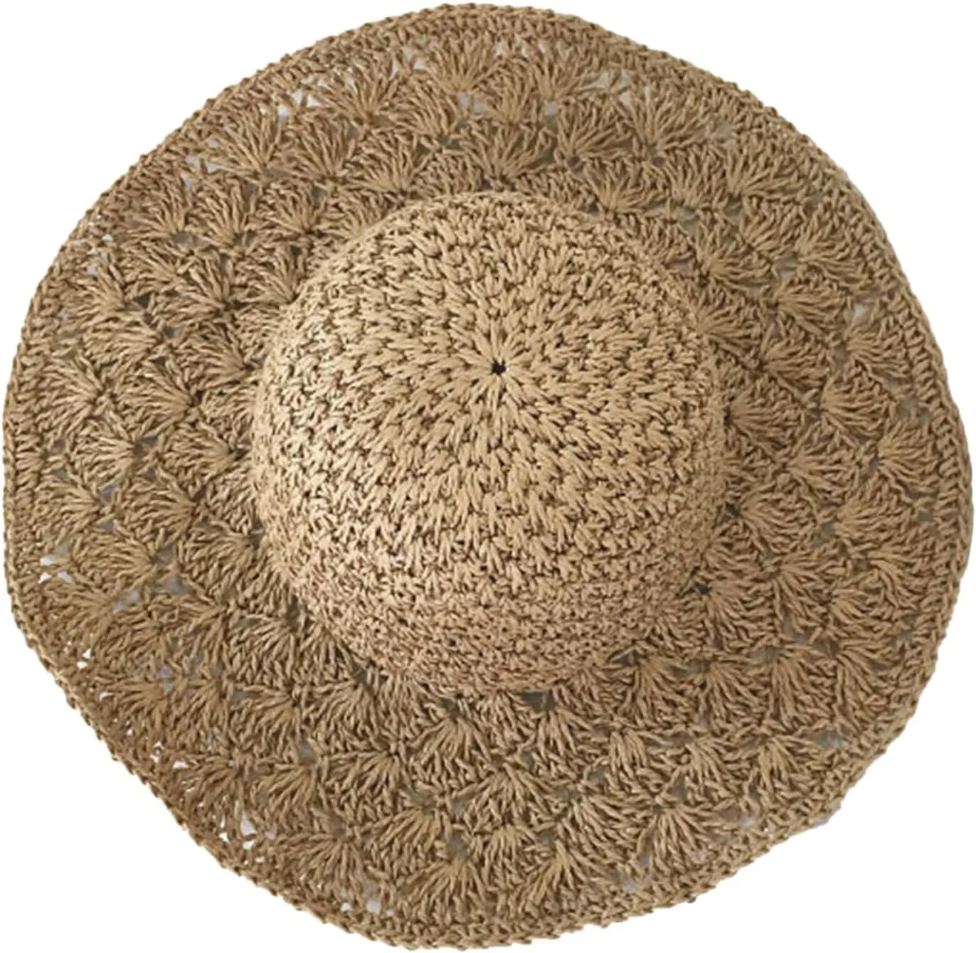 Outdoor Sun Hats for Women Beach Hat Wide Brim Handmade Hat Breathable Foldable Packable Cap for Travel UPF