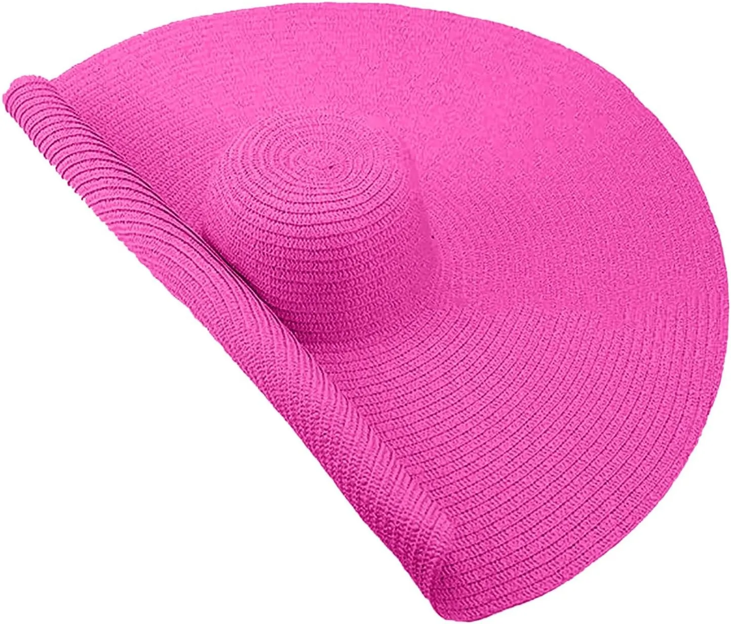 Oversized Beach Straw Hat for Women Large Wide Brim Visor Hats Floppy Foldable Roll up Cap Summer UV Protection Cap