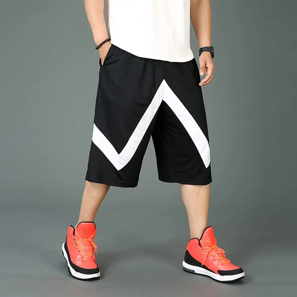 Plus Size Summer Casual Men's Solid Sports Running Workout Shorts Quick Dry Activewear Mens Shorts Basketball