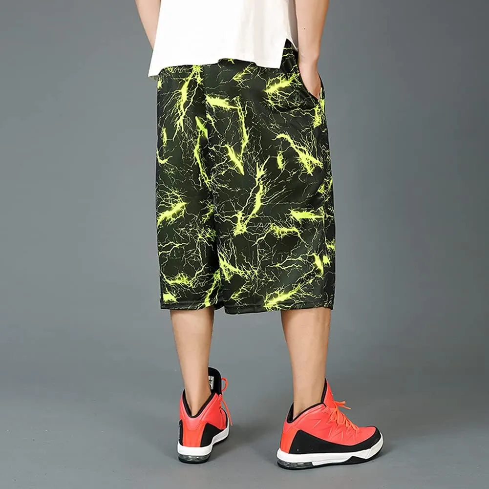 Plus Size Summer Casual Men's Solid Sports Running Workout Shorts Quick Dry Activewear Mens Shorts Basketball