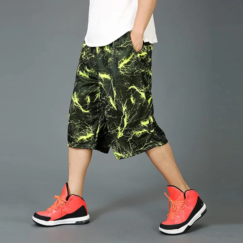 Plus Size Summer Casual Men's Solid Sports Running Workout Shorts Quick Dry Activewear Mens Shorts Basketball