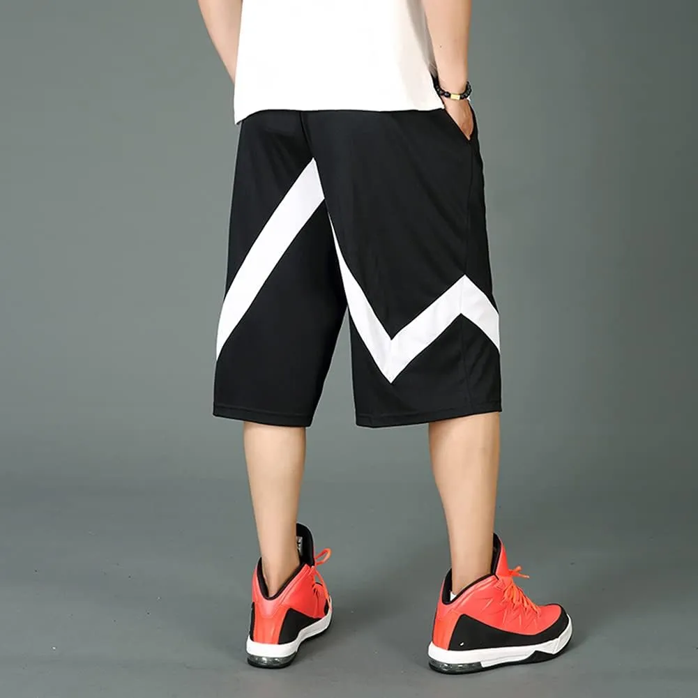 Plus Size Summer Casual Men's Solid Sports Running Workout Shorts Quick Dry Activewear Mens Shorts Basketball