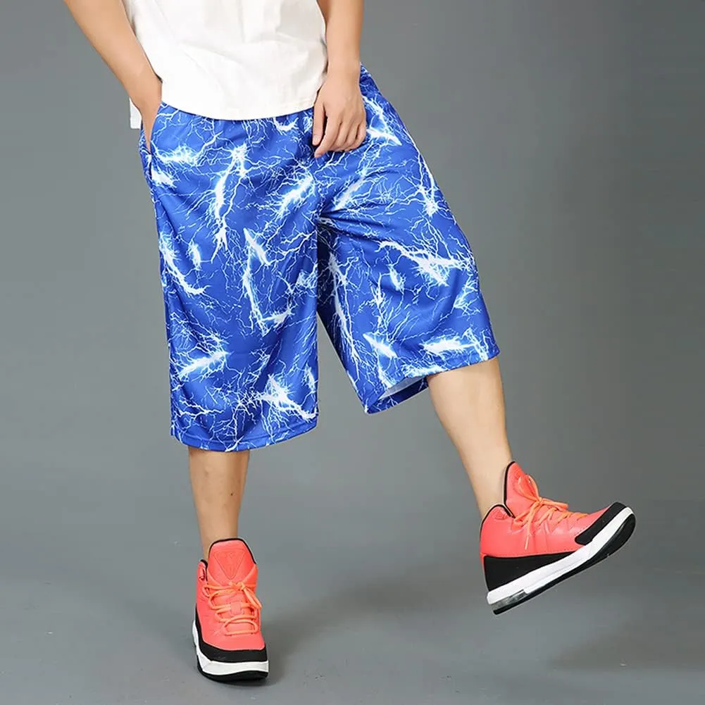 Plus Size Summer Casual Men's Solid Sports Running Workout Shorts Quick Dry Activewear Mens Shorts Basketball
