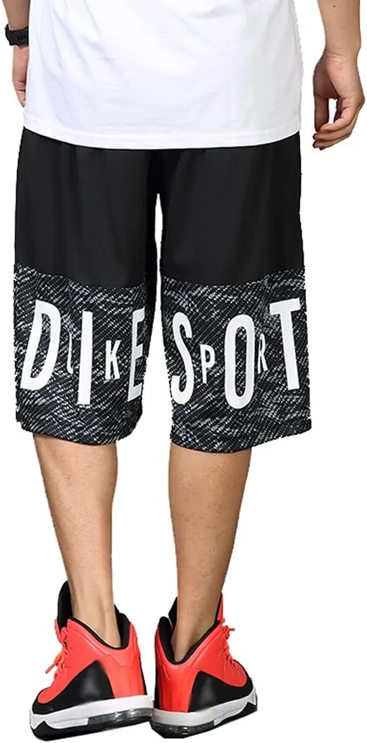 Plus Size Summer Casual Men's Solid Sports Running Workout Shorts Quick Dry Activewear Mens Shorts Basketball