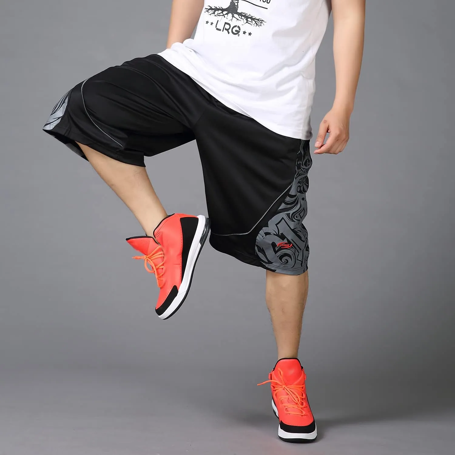 Plus Size Summer Casual Men's Solid Sports Running Workout Shorts Quick Dry Activewear Mens Shorts Basketball