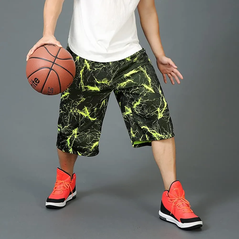 Plus Size Summer Casual Men's Solid Sports Running Workout Shorts Quick Dry Activewear Mens Shorts Basketball