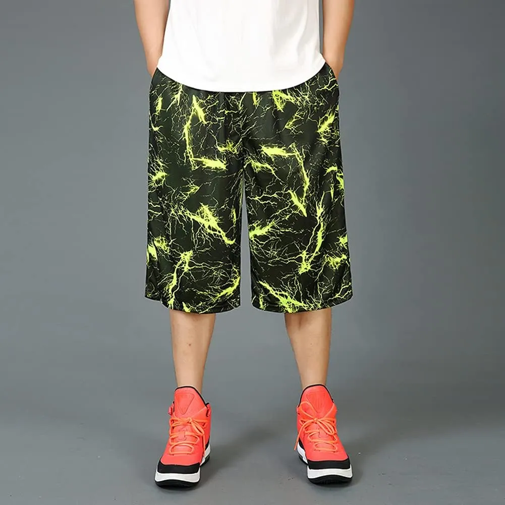 Plus Size Summer Casual Men's Solid Sports Running Workout Shorts Quick Dry Activewear Mens Shorts Basketball