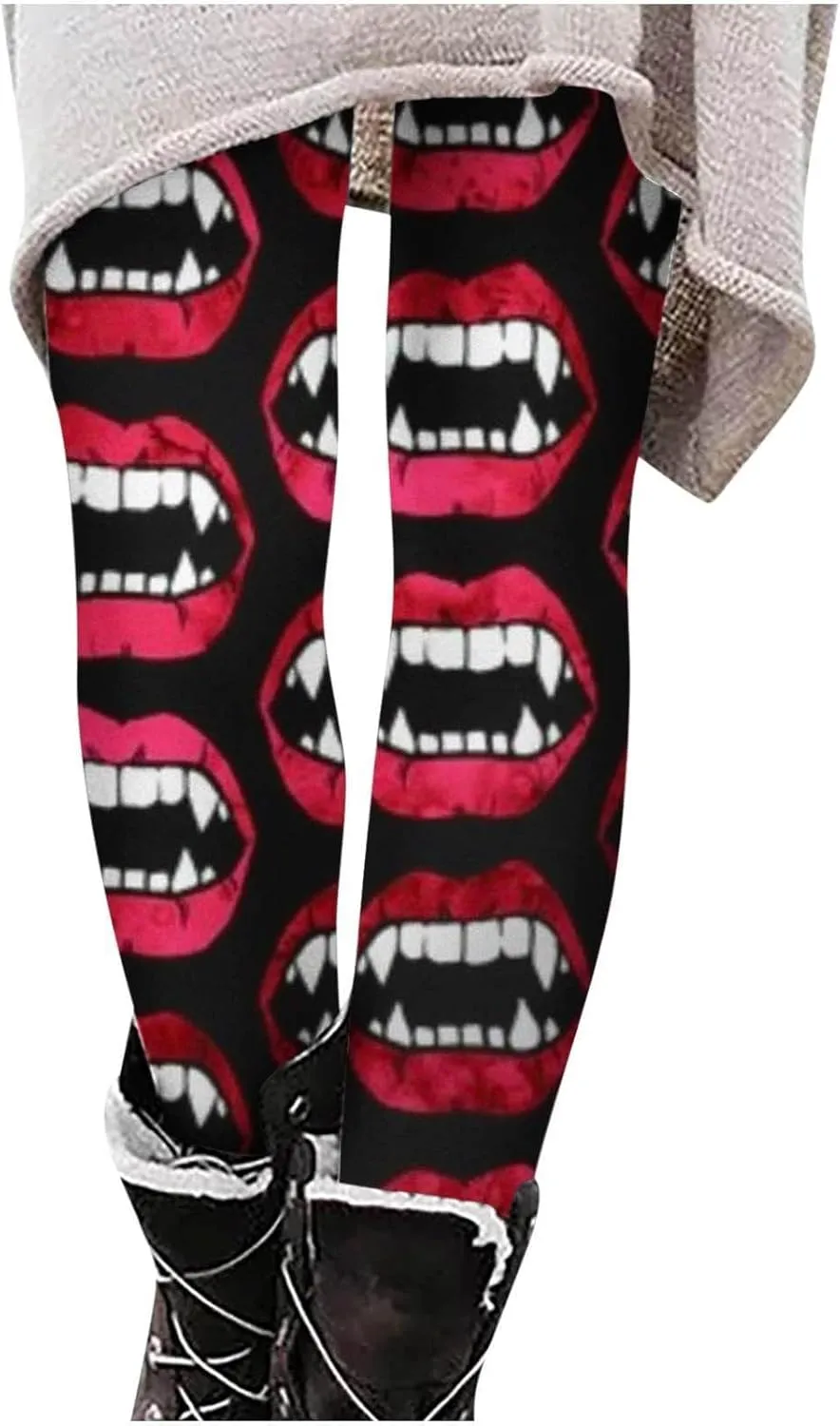 Pumpkin Head Stripes Print Legging Halloween Print Collection High Waist Women Leggings Compression Pants for Yoga