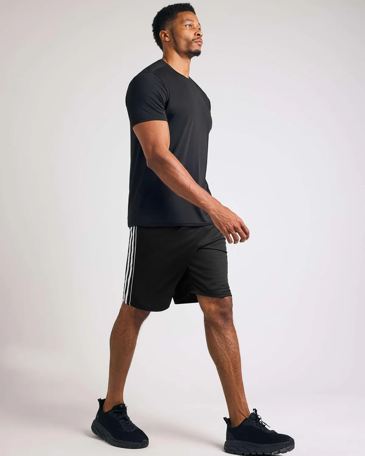Real Essentials 5 Pack: Men's Mesh Athletic Basketball Shorts Quick Dry Activewear with Pockets