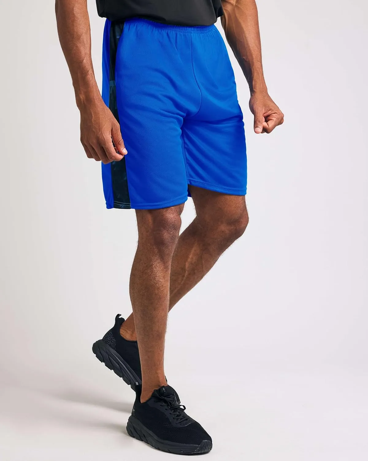 Real Essentials 5 Pack: Men's Mesh Athletic Basketball Shorts Quick Dry Activewear with Pockets