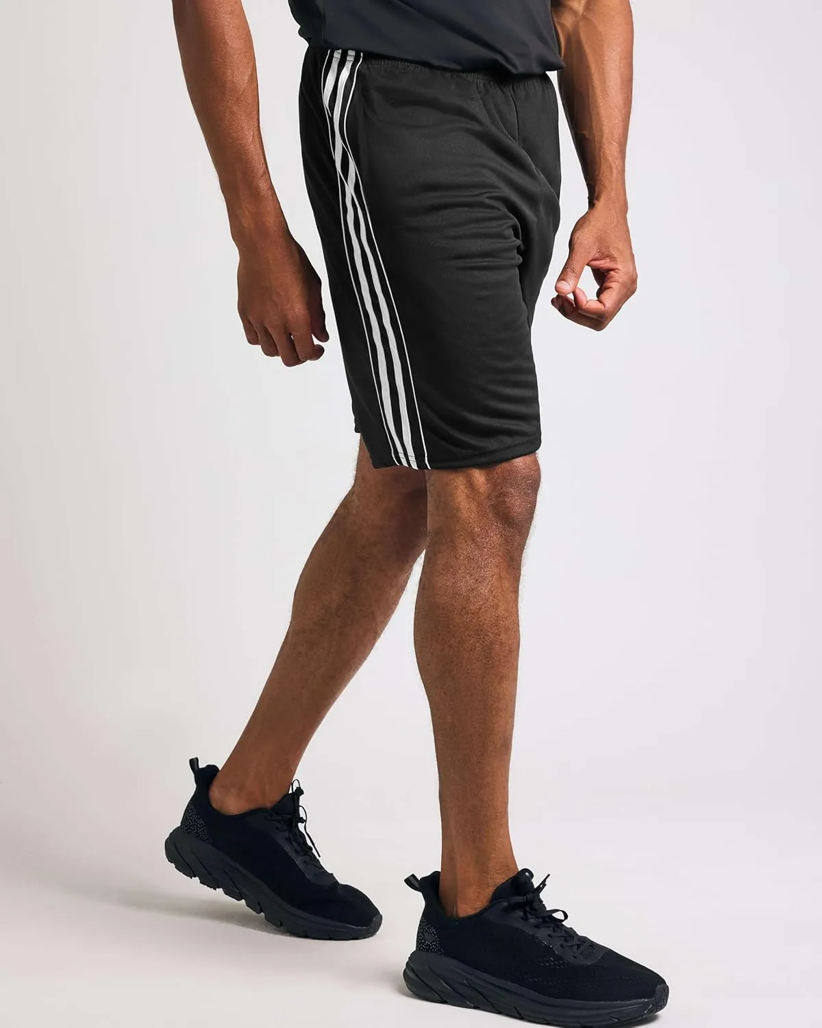 Real Essentials 5 Pack: Men's Mesh Athletic Basketball Shorts Quick Dry Activewear with Pockets