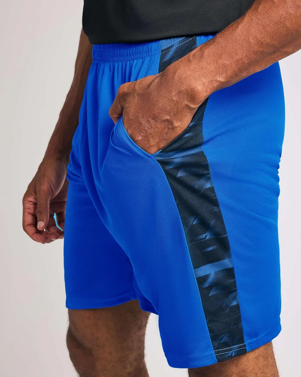 Real Essentials 5 Pack: Men's Mesh Athletic Basketball Shorts Quick Dry Activewear with Pockets