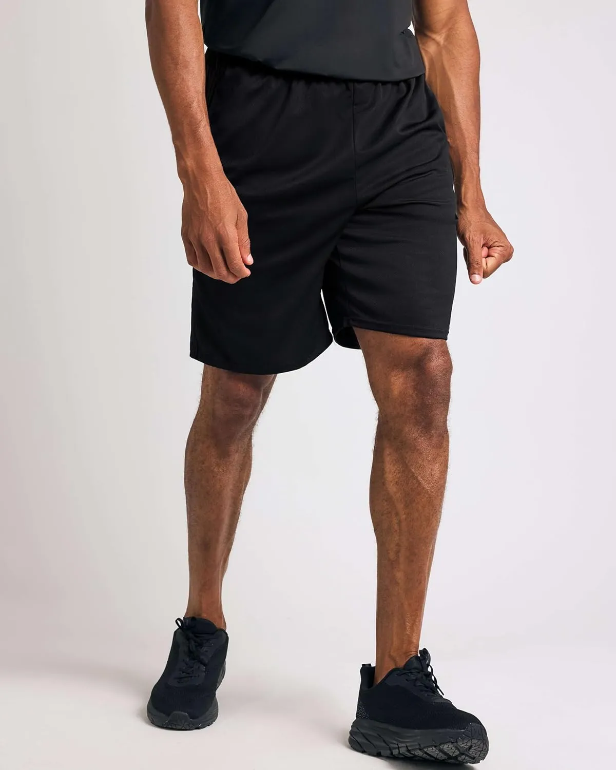Real Essentials 5 Pack: Men's Mesh Athletic Basketball Shorts Quick Dry Activewear with Pockets