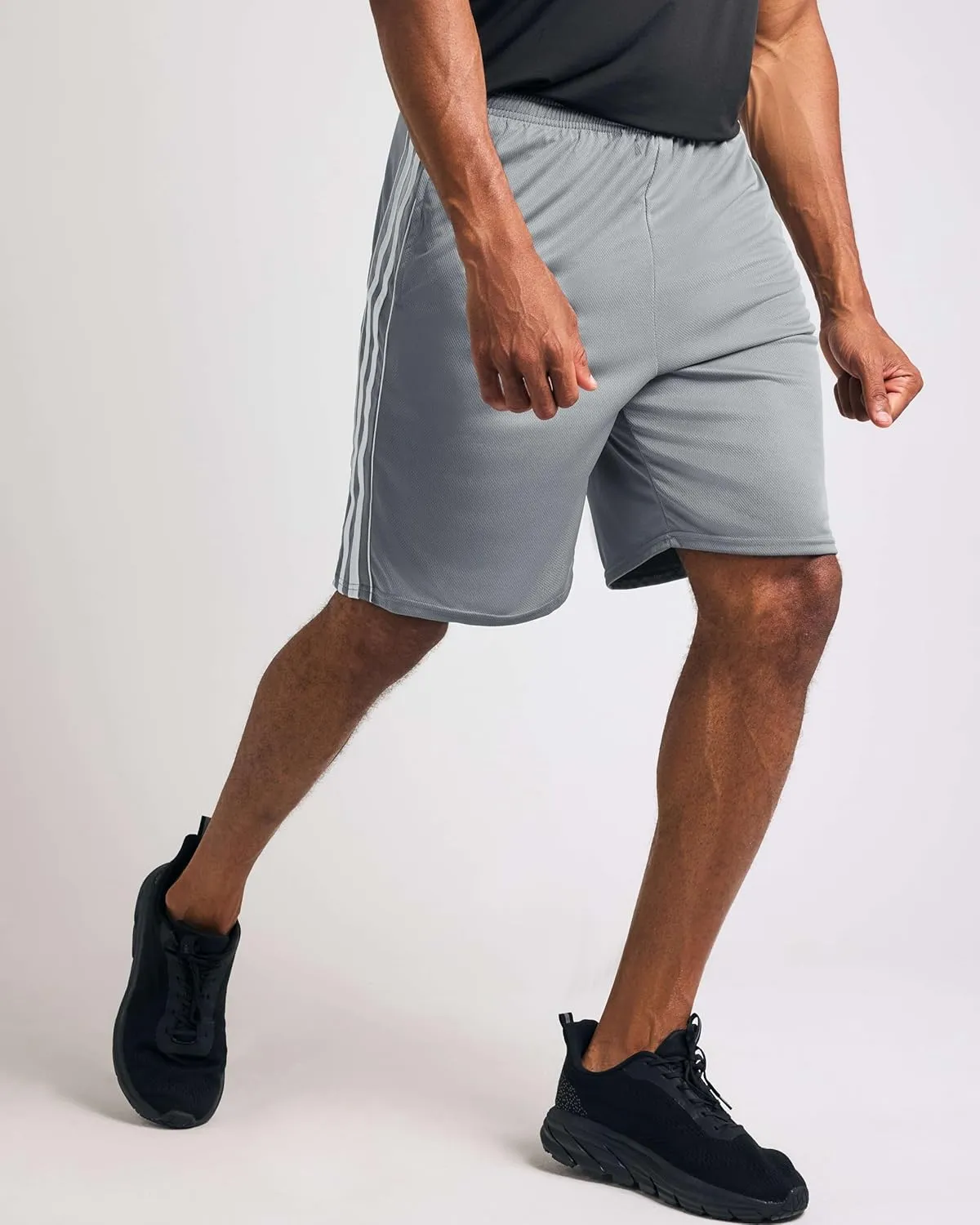 Real Essentials 5 Pack: Men's Mesh Athletic Basketball Shorts Quick Dry Activewear with Pockets