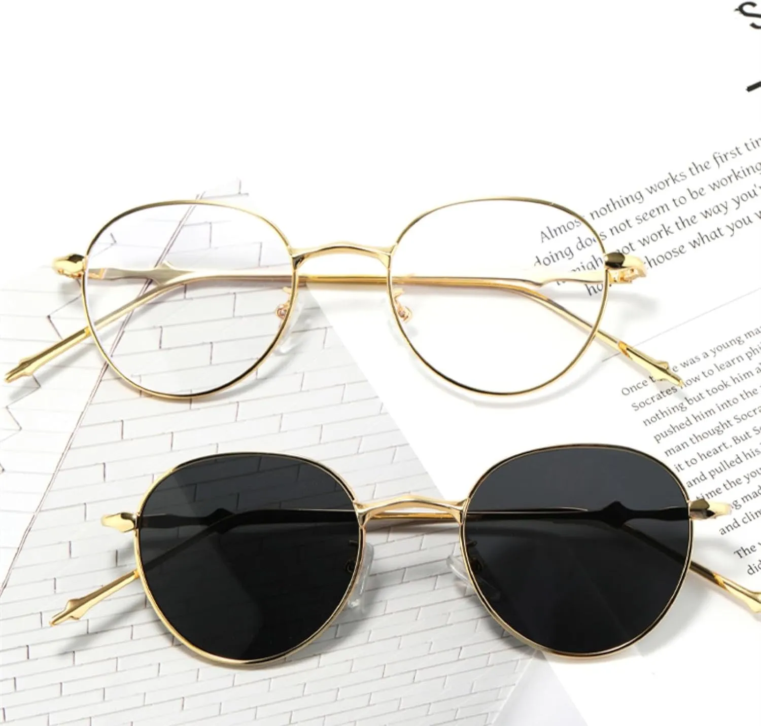 Retro Gradient Vintage Oval Sunglasses Women Men Eeyglasses Fashion Uv400