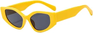 Retro Thick Frame Polygonal Sunglasses Women Vintage Punk Cat Eyes Fashion Sun Glasses UV400 Summer Shade Glasses