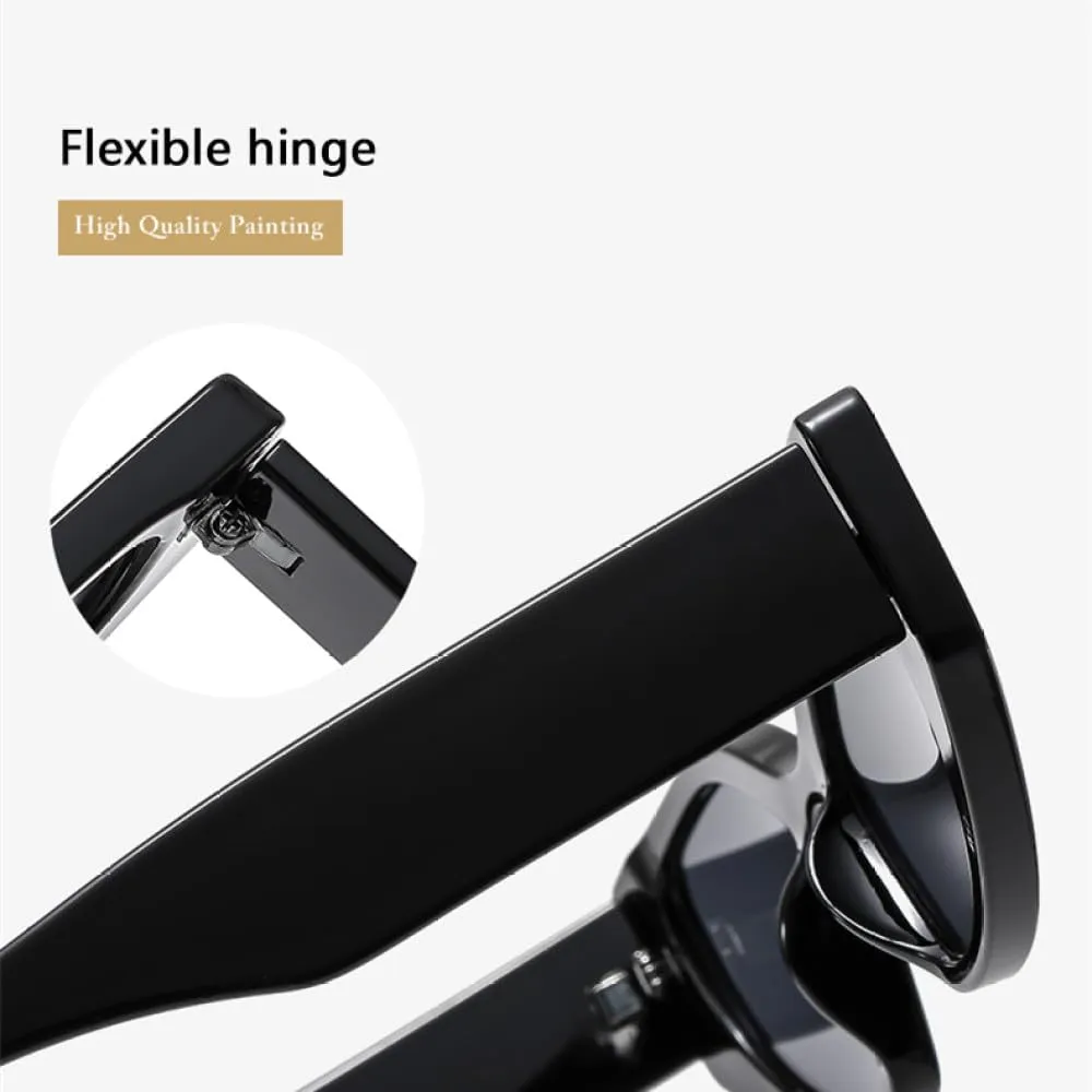 Retro Thick Frame Polygonal Sunglasses Women Vintage Punk Cat Eyes Fashion Sun Glasses UV400 Summer Shade Glasses