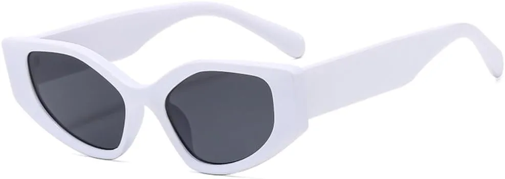 Retro Thick Frame Polygonal Sunglasses Women Vintage Punk Cat Eyes Fashion Sun Glasses UV400 Summer Shade Glasses