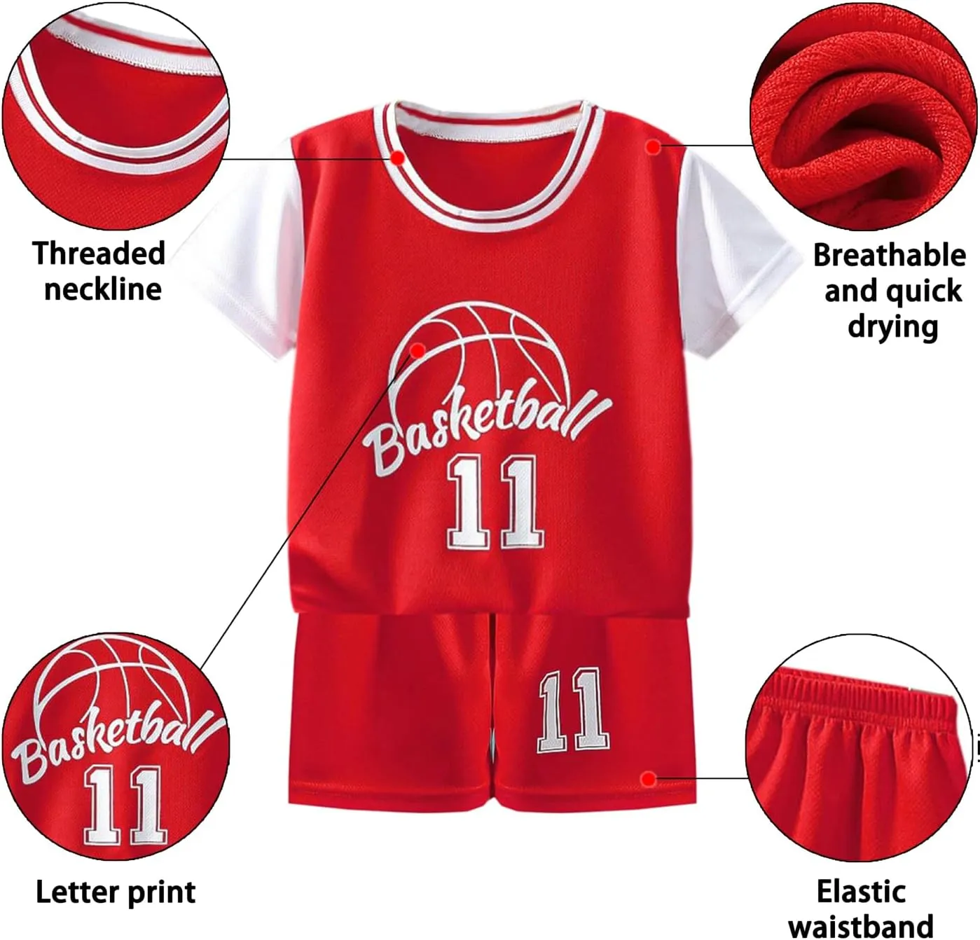 SANGTREE Baby Boys' Quick-Dry Athletic Clothing Shorts Sets
