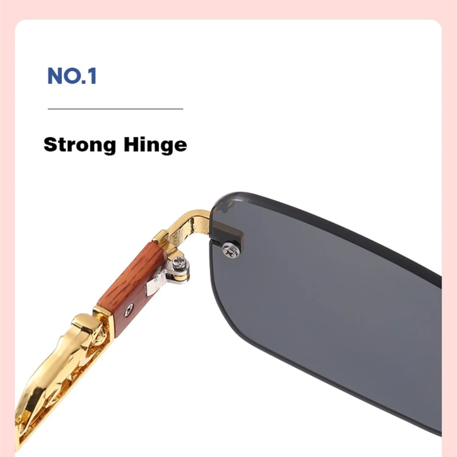 Small Rectangle Rimless Sunglasses Men Luxury Frameless Leopard Sun Glasses for Women Vintage Eyewear Shades