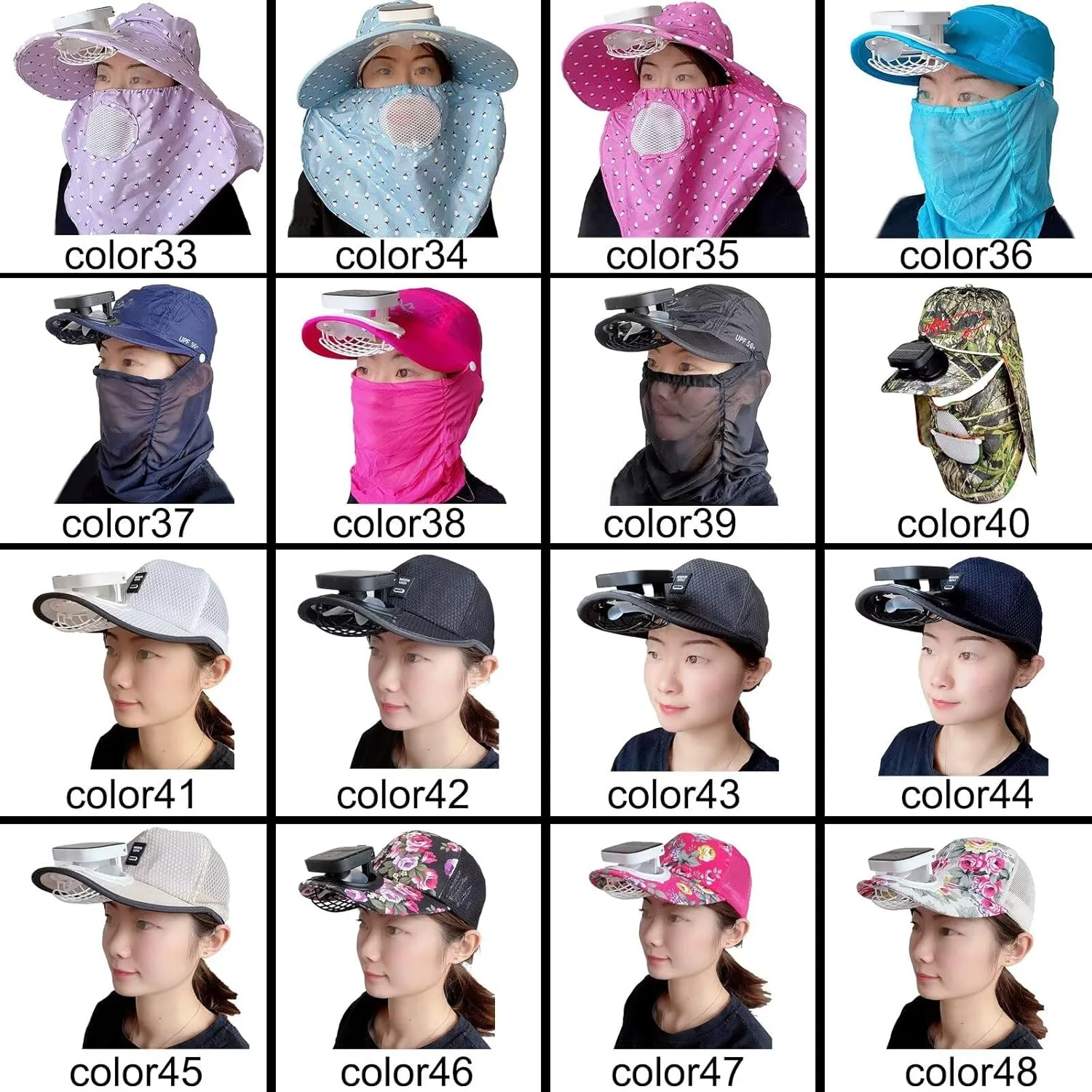 Solar Fan Hat Solar Powered Fan Hat Outdoor Sun HatLarge Brim Windproof Strap Solar or USB Charging Anti-uv Sun Protection Great Breathability Outdoor Fishing Camping Travel Cap