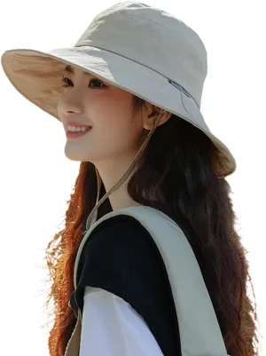 SOMALER Sun Hats for Women Wide Brim UPF50  Outdoor Beach Hat Packable Summer Fishing Hiking Hat