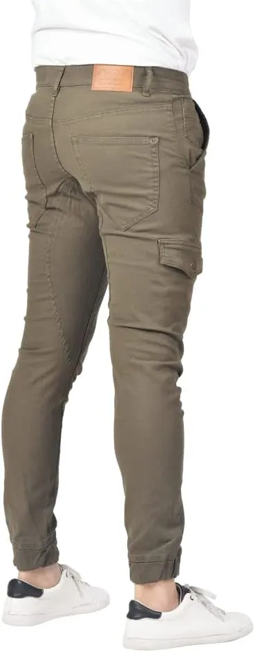 Soroor Cargo Joggers for Men - Slim Fit Cuffed Cargo Pants, Stylish Joggers for Men | Pique Stretch Cotton Mens Jogger