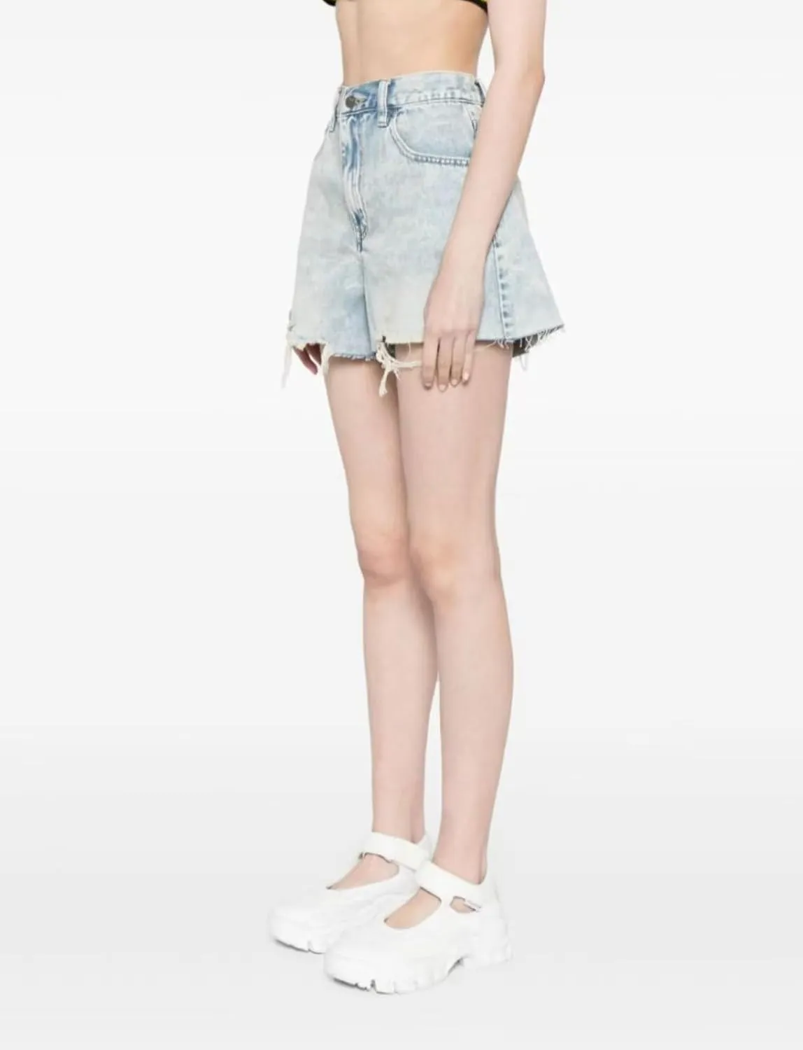 SperLucky Jeans for Women High Waisted Stretchy Short Jeans Loose Leg Denim Short Pants