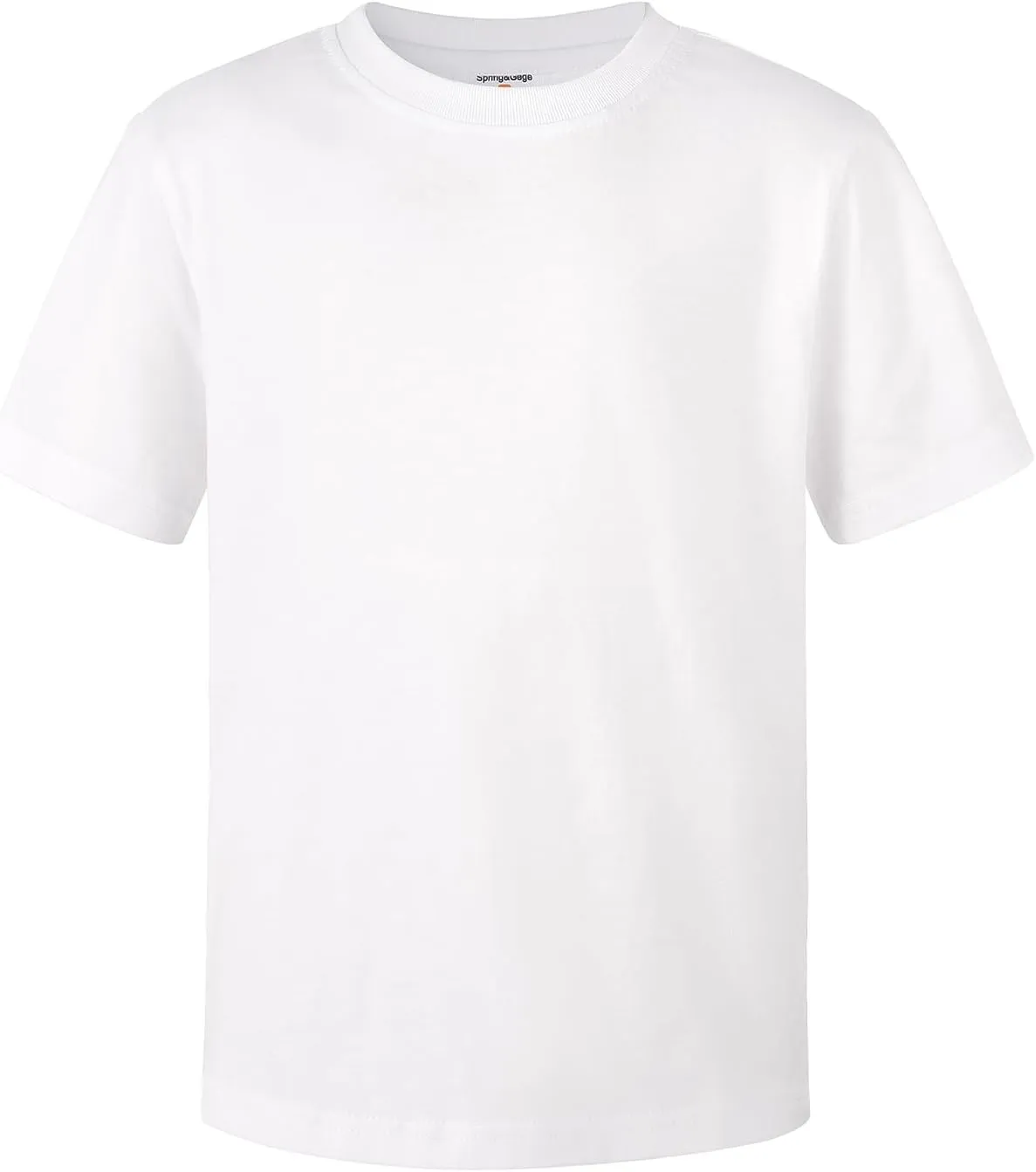 Spring&Gege Boys Heavyweight Soft Cotton Short Sleeve Crewneck T Shirts(5-14 Years)