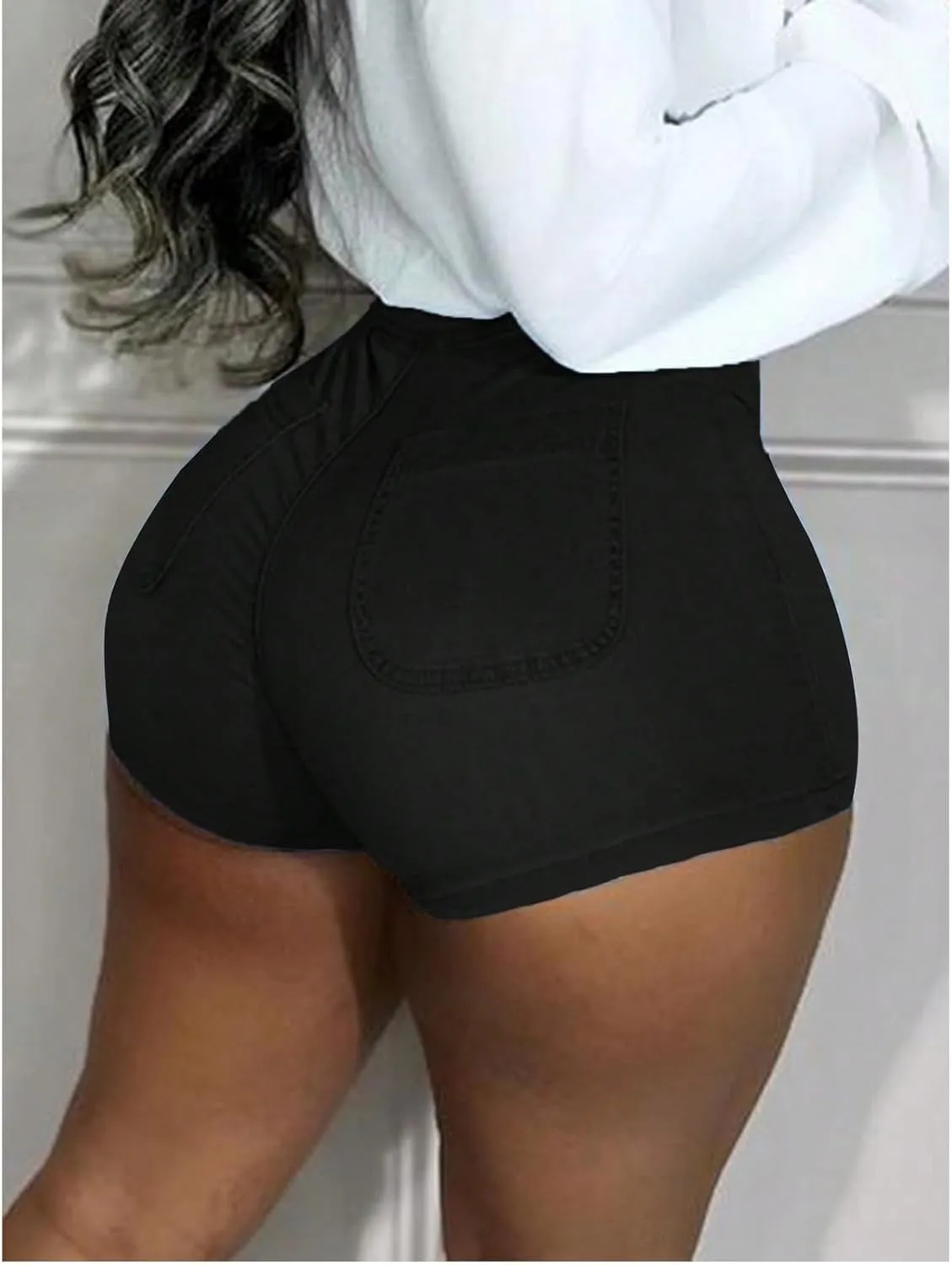 Stretchy Jean Shorts Womens High Waisted Butt Lifting Denim Shorts Casual Sexy Jorts Y2k Comfy Stretch Twill Shorts