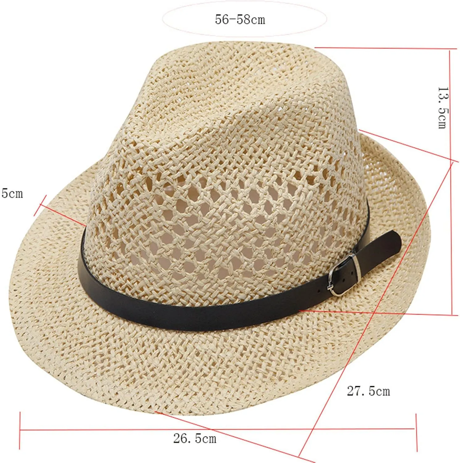 Sun Hats for Women Summer Wide Brim Panama Hat Fedora Summer Beach Sun Hat Straw Fedora Hat for Women