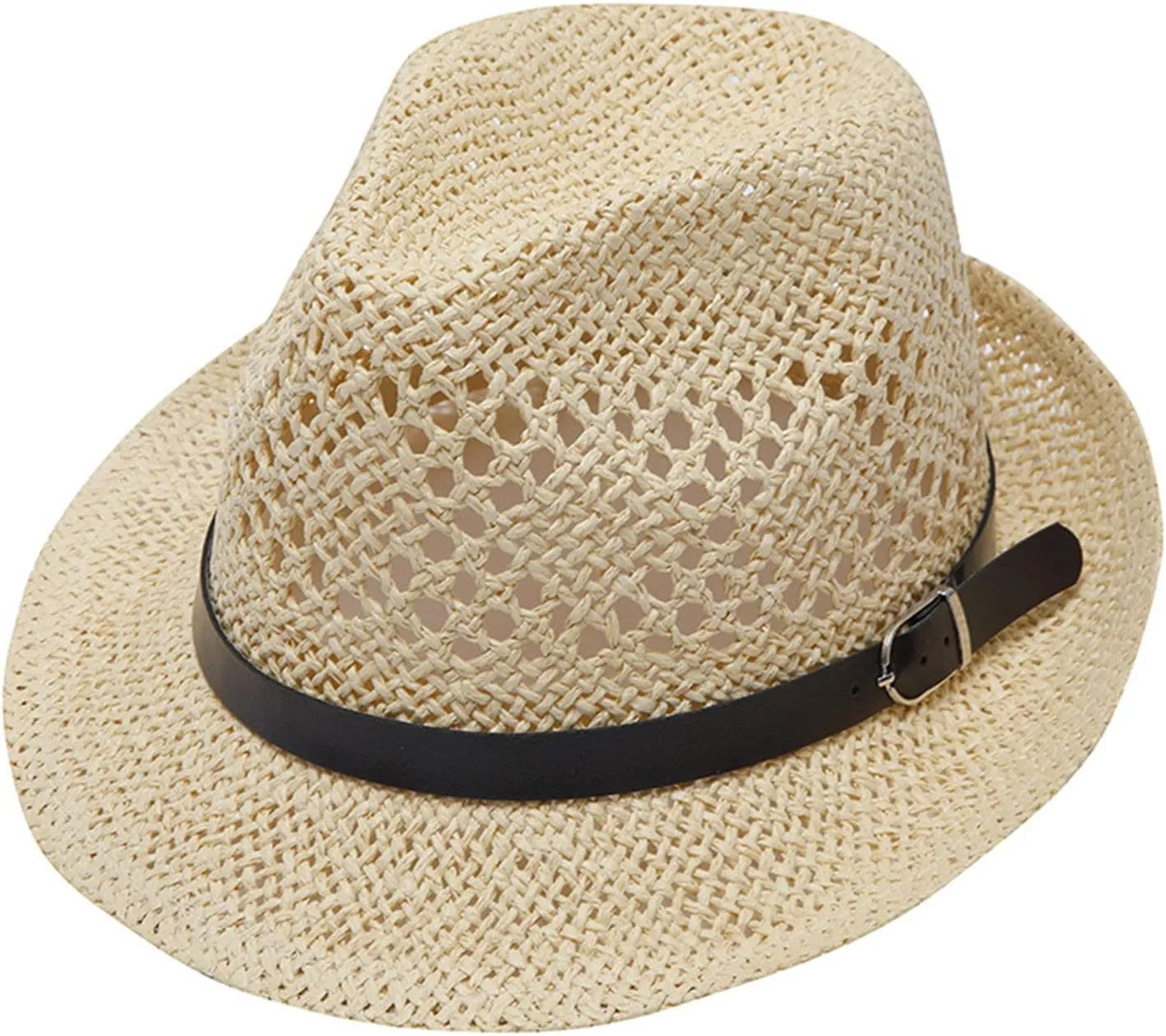 Sun Hats for Women Summer Wide Brim Panama Hat Fedora Summer Beach Sun Hat Straw Fedora Hat for Women