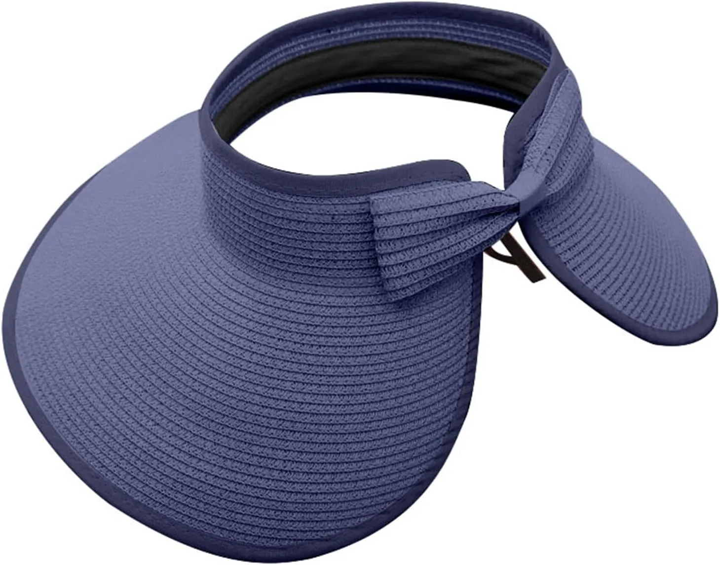 Sun Hats Ponytail Wide Brim Summer Visor for Womens Beach Hat Packable UPF Travel