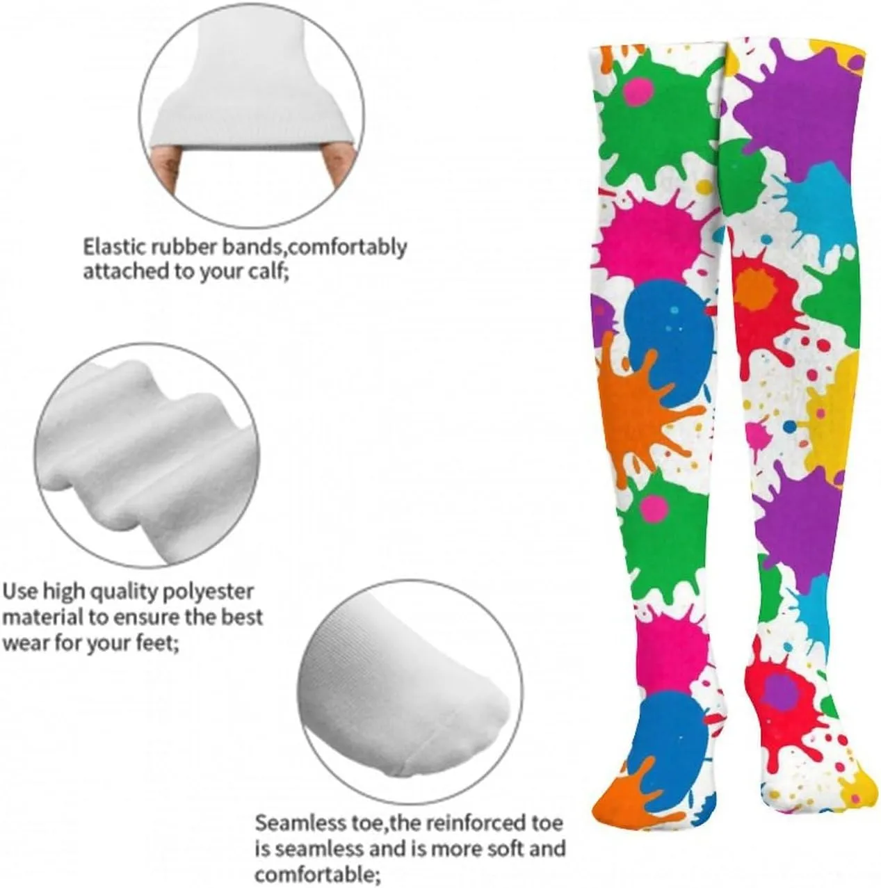 Supdreamc Women Girls Soft Cotton Dress Socks for Work, Football, Yoga