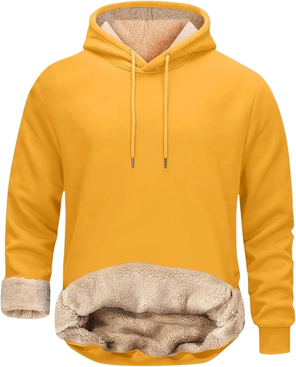 SUWBMHWE Mens Sweatsuit Sherpa Lined 2 Piece Sweatshirts Set Pullovers Fleece Sweatpants Winter Thermal Athletic Tracksuits