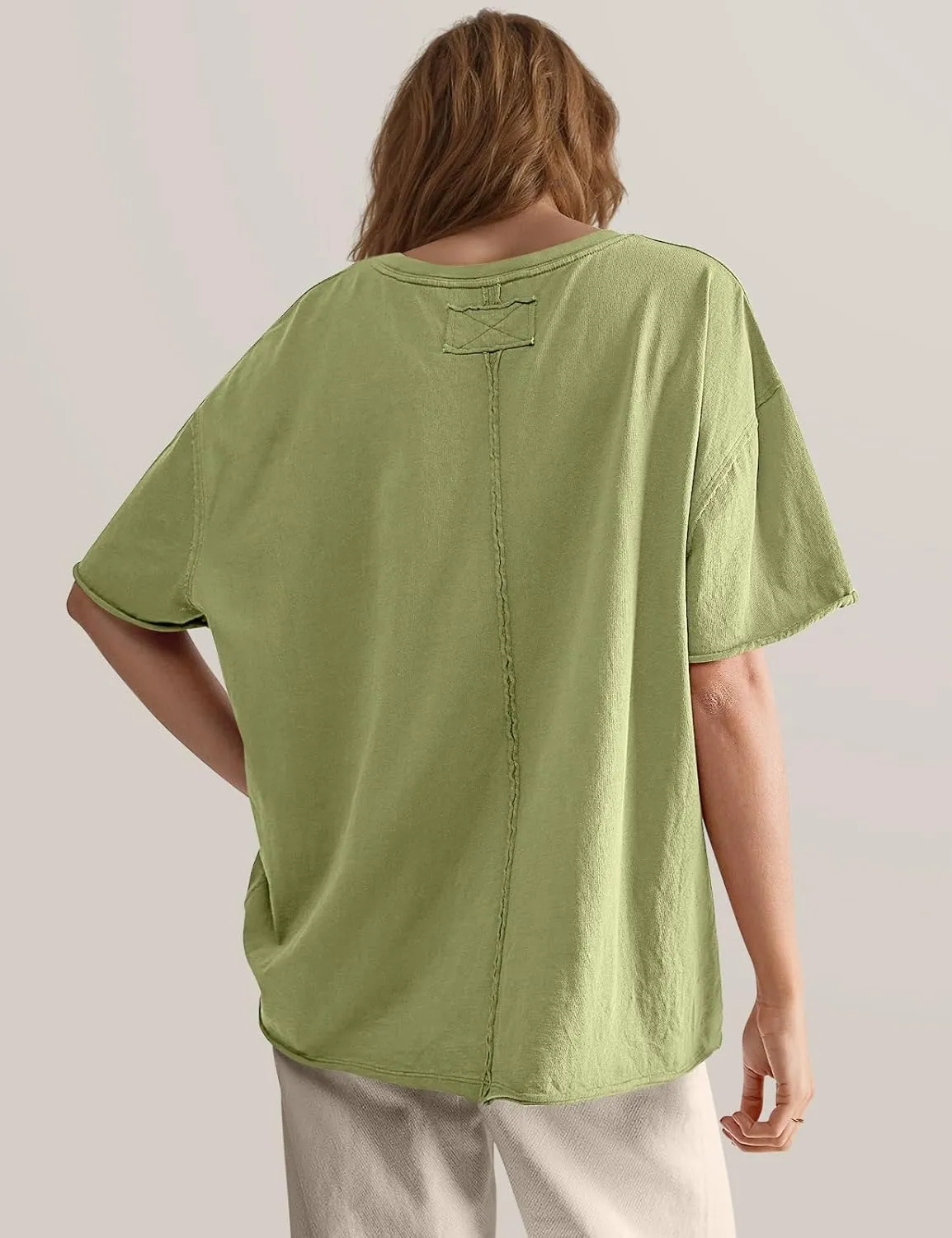 TARSE Oversized Tshirts for Women 2024 Loose Fit Summer Tunic Tops Soft Cotton Short Sleeve Boxy Tee