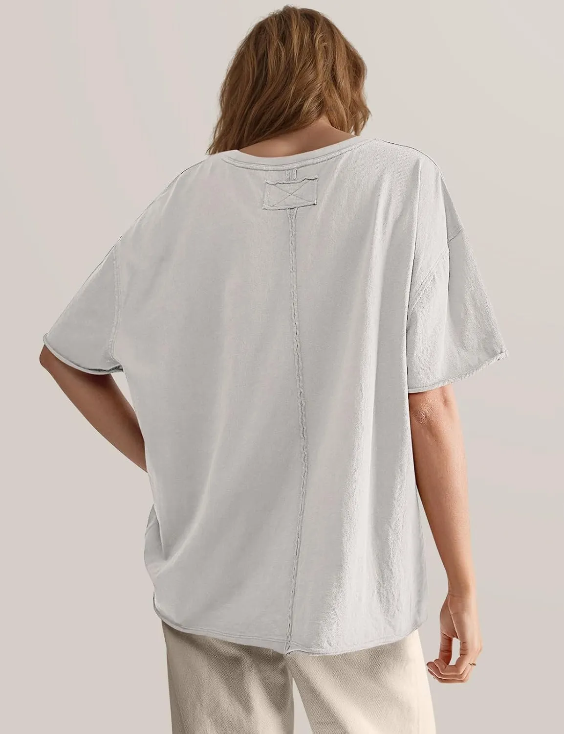TARSE Oversized Tshirts for Women 2024 Loose Fit Summer Tunic Tops Soft Cotton Short Sleeve Boxy Tee