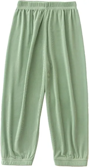 Toddler Harem Pants, Long Bloomers Soft Cotton for Boys Girls, Breathable Quick Dry Pants Loose Anti-Mosquito