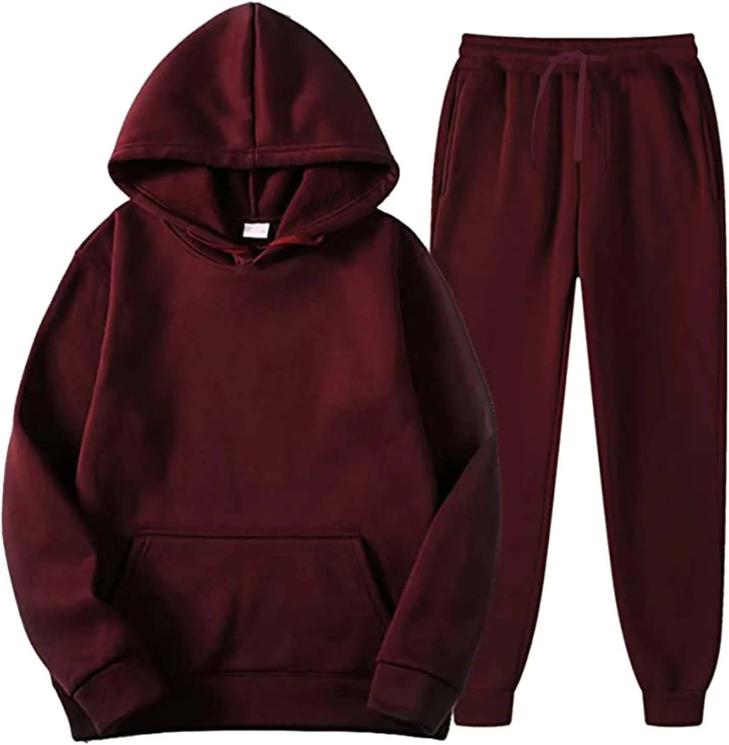 Tracksuit Men 2 Piece Set Big and Tall Long Sleeve Hooded Activewear Suits Gym Workout Training Stretchy Outfits